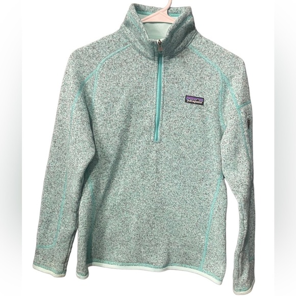 Patagonia Sweaters - Patagonia Jackets & Coats,Patagonia Pull Over 3/4 Zip,Color:Green Mint,Size:S
